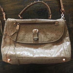 Rebecca Minkoff tan bag with bronze tacks
